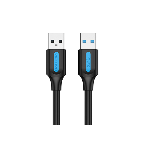 USB კაბელი - Vention USB 3.0 A Male To A Male Cable 2m Black PVC Type