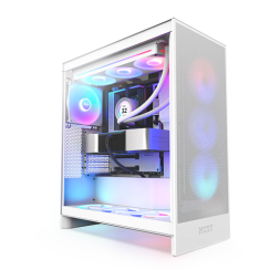 ქეისი - NZXT H7 Flow White - 3x120 Fan ARGB