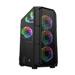 ქეისი - 1ST Player XF Fire Base Black - 4x120 Fan RGB