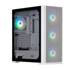 ქეისი + პულტი - 2E Gaming Vertex GI01W White - 3x140 Fan ARGB + 1x120 Fan ARGB