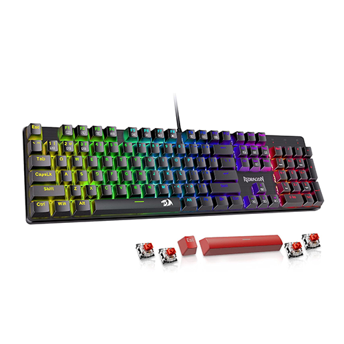 მექანიკური კლავიატურა - Redragon Sindri K671 Black Red Switch