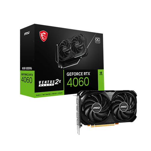 ვიდეობარათი - Msi Ventus 2X RTX 4060 8 GB Oc Black