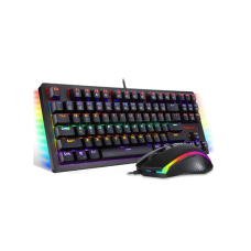 კომბო - მექანიკური კლავიატურა + მაუსი - Redragon S113 LED Rainbow Brown Switch