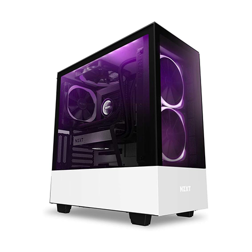 Case - NZXT H510 Elite Compact Cana White - 1×120 Fan + 3×140 Fan