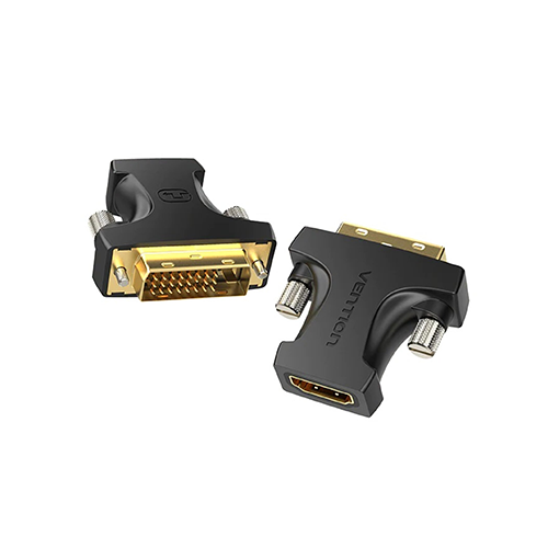 გადამყვანი - HDMI Female To DVI-D (24+1) Male Adapter Black Vention