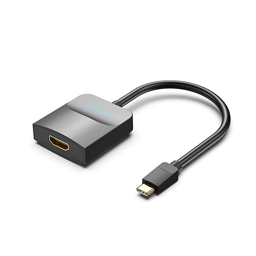 გადამყვანი - Type-C to HDMI Adapter 0.15M Black ABS Type Vention