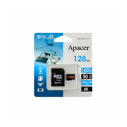 მეხსიერება - Micro SD Card Apacer V30 128 GB + Adapter