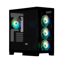 ქეისი + პულტი - 2E Gaming Fantom GK701 Black - 4x120 Fan ARGB