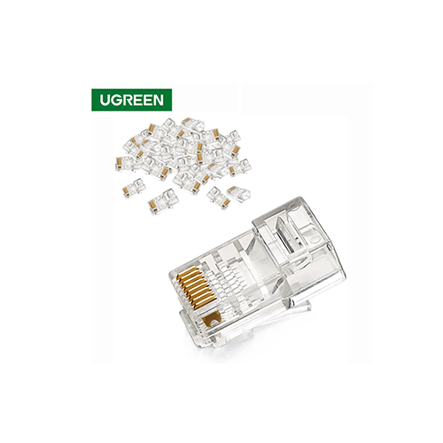 ინტერნეტის კაბელის ჯეკი - Ugreen Cat5 NW110 (50 ცალი)