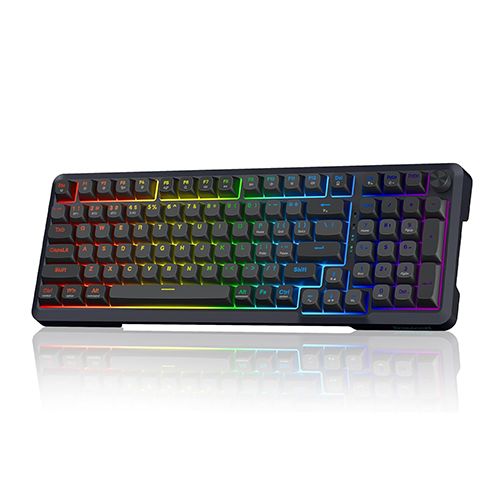 უკაბელო ტენვადი მექანიკური კლავიატურა - Redragon K688GB RGB Pro Linear Switch Black WL BT