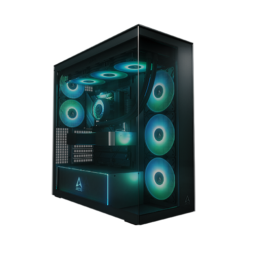 ქეისი - Arctic Xtender Black - 3x140 Fan Reverse ARGB + 2x120 Fan ARGB