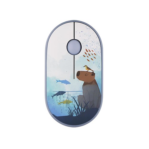 Wireless Bluetooth Mouse - 2E MF300 Capybara Swim Silent Blue WL BT