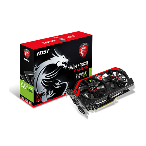 ვიდეობარათი - Msi GTX 750 TI 2 GB Twin Frozen 2×Fan (მ)