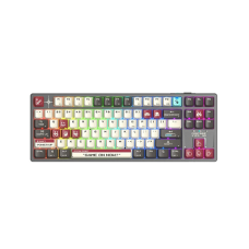 უკაბელო ტენვადი მექანიკური კლავიატურა - A4Tech Bloody WS87 Pixels Red Rechargable WL BT