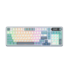 უკაბელო ტენვადი მექანიკური კლავიატურა - Royal Kludge RK S98 Brown Switch Light Cloud Rechargeable WL BT