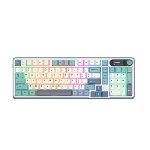 უკაბელო ტენვადი მექანიკური კლავიატურა - Royal Kludge RK S98 Brown Switch Light Cloud WL BT