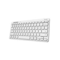 უკაბელო ტენვადი კლავიატურა - Trust Lyra Compact White Rechargeable WL BT