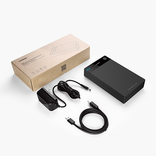 გარე ვინჩესტერის ქეისი - USB HDD Box Ugreen CM472 3.5 Black 30729