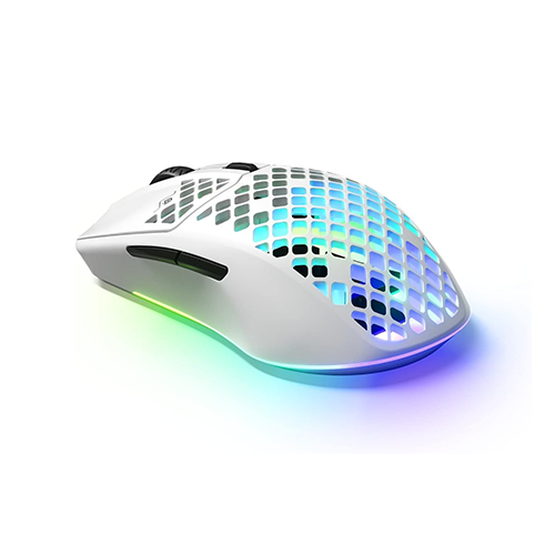 უკაბელო ტენვადი Bluetooth მაუსი - SteelSeries Aerox 3 RGB Ghost Rechargeable WL BT