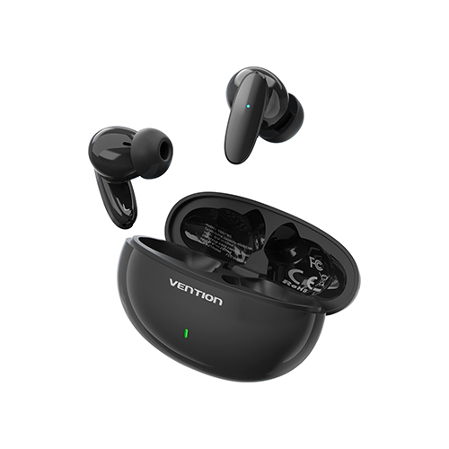 მობილურის Bluetooth ყურსასმენი - Vention ELF E01 Ture Wireless Bluetooth Earbuds Black