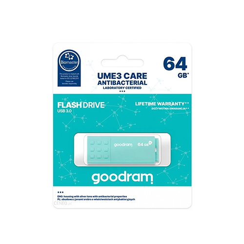 ფლეშ მეხსიერება - Goodram UME3-0640CRR11 64 GB USB 3.0 Cyan