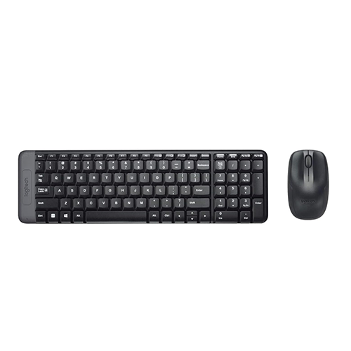Combo - Wireless Keyboard + Mouse - Logitech MK220 Black
