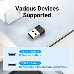 გადამყვანი - CDWB0 USB 2.0 Male To Type-C Female Adapter Black PVC Type Vention