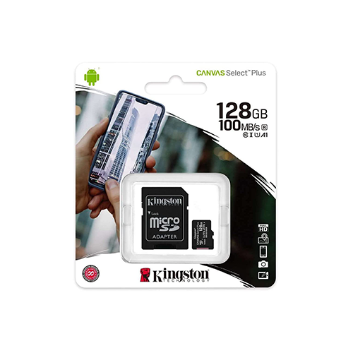 Memory - Micro SD Card Kington 128 GB + Adapter