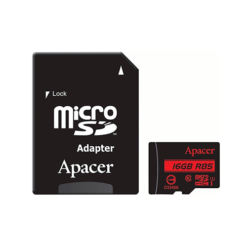 მეხსიერება - Micro SD Card Apacer 16 GB + Adapter