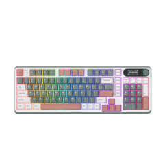 უკაბელო ტენვადი მექანიკური კლავიატურა - Royal Kludge RK S98 Chartreuse Switch Camping Rechargeable WL BT