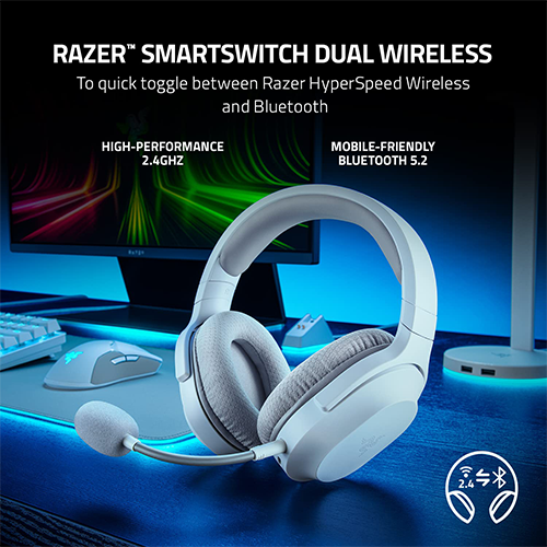 უკაბელო Bluetooth ყურსასმენი - Razer Barracuda X 2022 Mercury WL BT