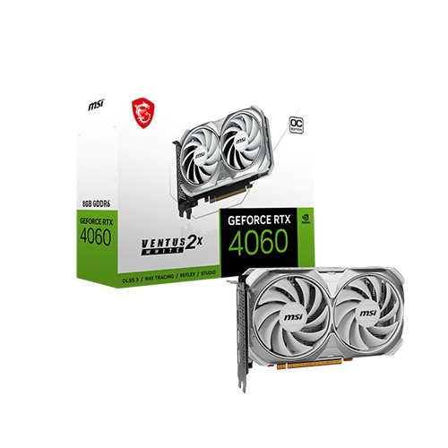 ვიდეობარათი - Msi Ventus 2X RTX 4060 8 GB Oc VTS White