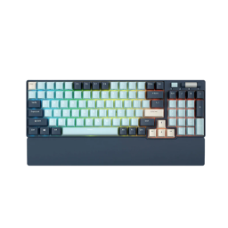 უკაბელო ტენვადი მექანიკური კლავიატურა - Royal Kludge RK 96 Red Switch Forest Blue WL BT