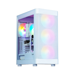 ქეისი - Zalman I4 TG White - 4x120 Fan RGB