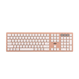 უკაბელო კლავიატურა - 2E KS270 Pink-White WL BT