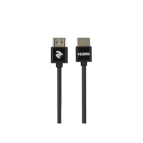 HDMI კაბელი - 2E Slim High Speed Aluminum Black 2 მ