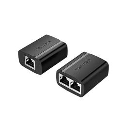 გადამყვანი - 1 To 2 Network Splitter Black PVC Type