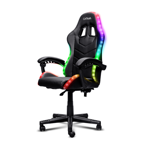 კომპიუტერის სკამი - Trust GXT 704 Roniq RGB Led Gaming Chair + Power Bank 5000 mAh
