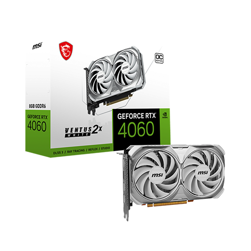 Video Card - Msi Ventus 2X RTX 4060 8 GB Oc White