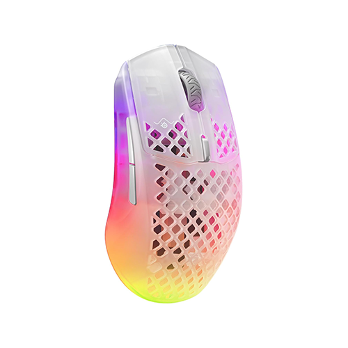 უკაბელო ტენვადი Bluetooth მაუსი - SteelSeries Aerox 3 RGB Ghost Rechargeable WL BT