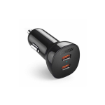 მანქანის დამტენი - Choetech TC0008 Dual C ports PD 40W Car Charger