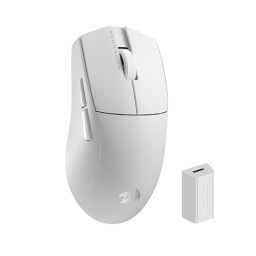 უკაბელო ტენვადი Bluetooth მაუსი - Redragon M916W Pro 4K King Pro White Rechargable WL BT