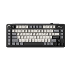 უკაბელო ტენვადი მექანიკური კლავიატურა - Royal Kludge RK L75 Cream Switch Knight Black Rechargeable WL BK