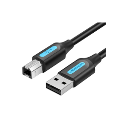 პრინტერის კაბელი - Vention USB 2.0 A Male To B Male Cable 5მ Black PVC Type