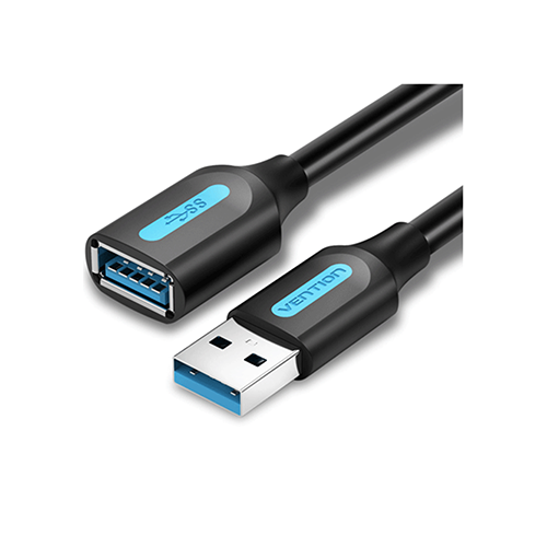 USB დამაგრძელებელი - Vention USB 3.0 A Male To A Female Extension Cable Black PVC Type 3m