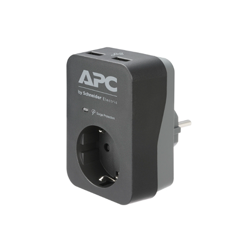 დენის ფილტრი 1 პორტიანი - Apc Essential SurgeArrest 1 Outlet 2 USB Ports Black 230V