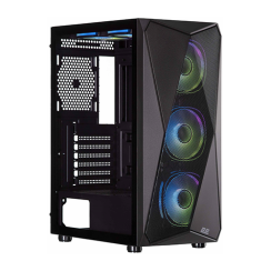 ქეისი - 2E Gaming Aruba G3313B Black - 5x120 Fan ARGB