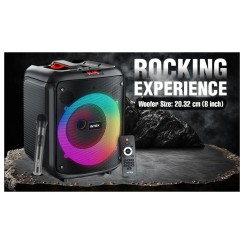 უკაბელო Bluetooth დინამიკი - Intex Boombox 3500 + მიკროფონი