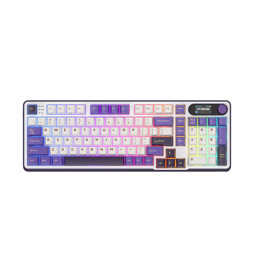 უკაბელო ტენვადი მექანიკური კლავიატურა - Royal Kludge RK S98 Brown Switch Blackberry WL BT