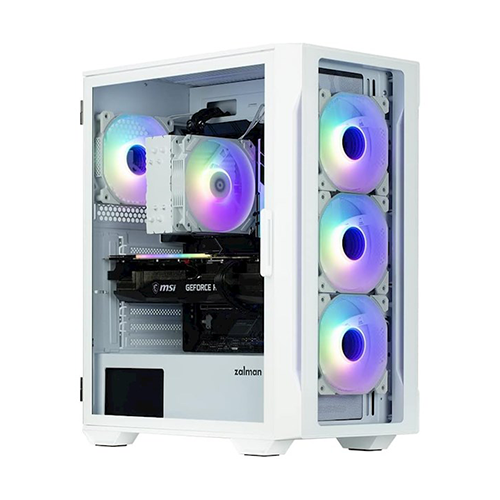 ქეისი - Zalman i3 Neo TG White - 4x120 Fan RGB